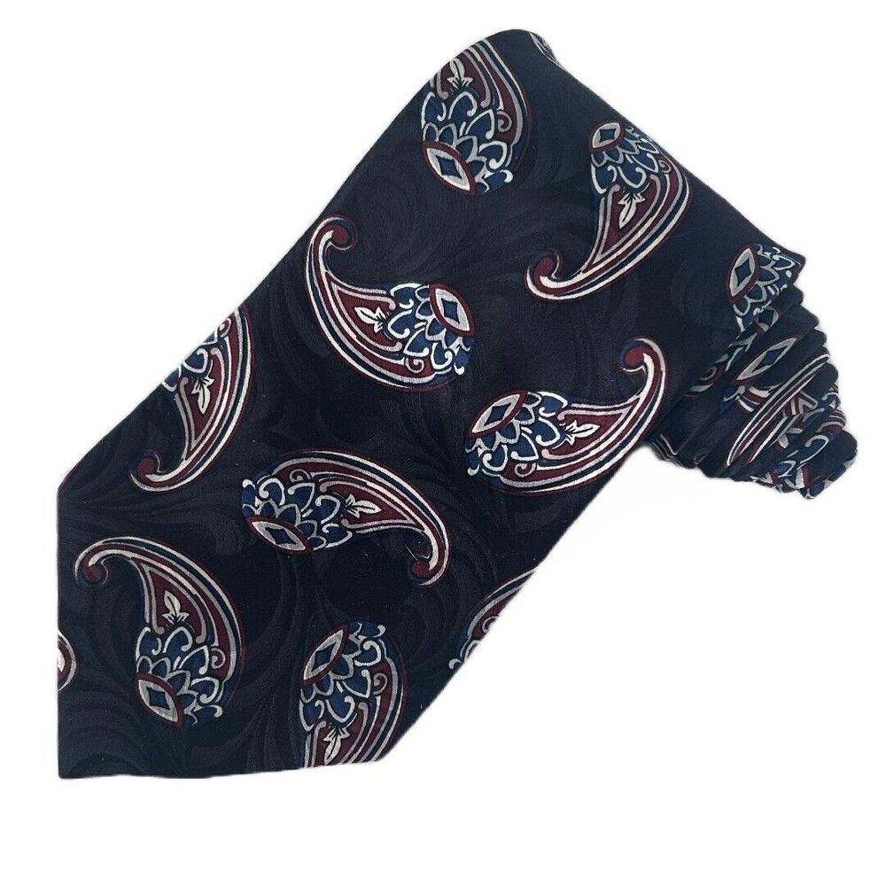 Christian Dior Monsieur All Silk Made In USA Blue Patriotic Men's Tie 60" X 4"
